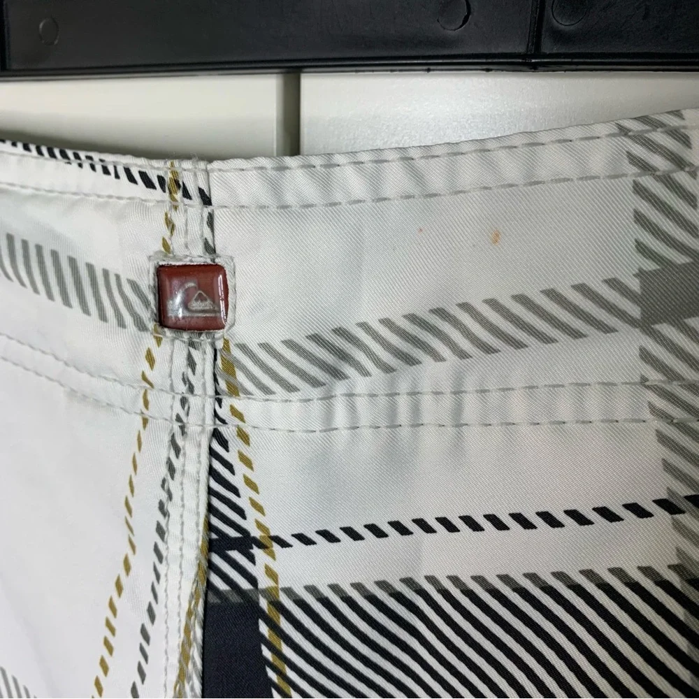 Quiksilver Plaid Embroidered Board Shorts